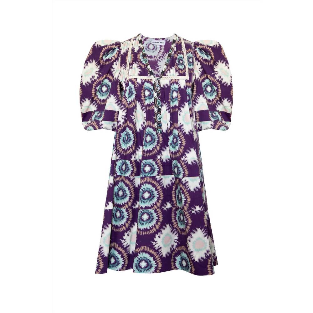 NEW HUNTER BELL jenkins dress in london rain purple - Picture 4 of 4